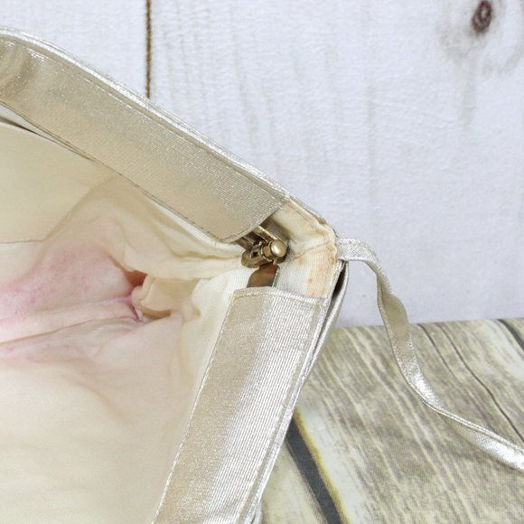 Vintage La Regale Silver Acetate Handmade Purse Evening Bag - Picture 11 of 13